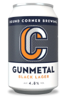Round Corner CAN Gunmetal Black Lager 4.8% 24x330ml