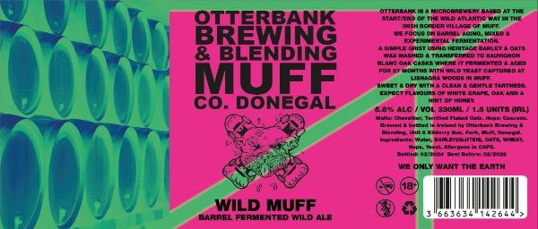 Otterbank BOT Wild Muff Barrel Ferm Wild Ale 5.8% 12x330ml